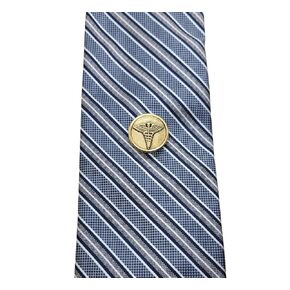 Handmade Antique Gold Caduceus Medical Symbol Lapel Pin Tie Tack