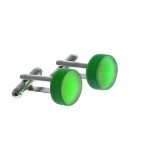 Glassoholics JJS Emerald Green Glass Cufflinks - Made from Recycled Jameson Irish Whiskey Bottle