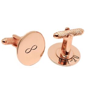 Personalized Copper or Bronze Cufflinks, Custom Engraved Men’s Dress Shirt Cufflinks with Gift Box, 7th or 8th Wedding Anniversary, Valentine's Father's Day Gift for Him