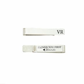 Father of the Bride Gift Idea I Loved You First Tie Clip Dad Gift on Wedding Day Parent Gift Personalized Initials Personalized Name MIKE-TIE