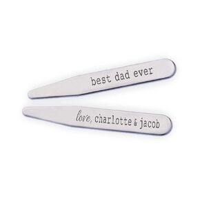 Valentine's Day Gift for Dad, Father's Day Gift, Best Dad Ever Collar Stays, Personalized Gift for Dad for Father's Day