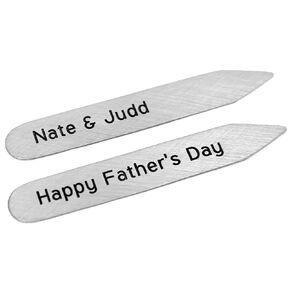 Custom Collar Stays Father's Day Gift for Dad Grandpa Anniversary Wedding Birthday Graduation Shirt Stiffeners for Men