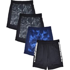 Andrew Scott Boys 7 Pack Active Performance Mesh Style Basketball Sport Shorts (7 Pack- Assorted Solids Contrast Pocket, X-Large) in Kuwait