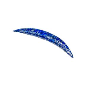 Piece of Natural Lapis Lazuli Crystal Handcrafted Curved Septum Tusk Pincher Ear Nose Piercing Naga Body Jewelry Size 12g (2mm) to 1/2" (12mm) & Customized Wholesale Also Available (10g (2.5mm))