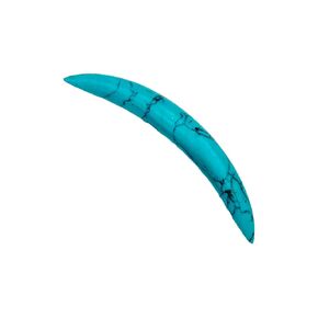 Blue Turquoise Crystal Curved Septum Tusk, Tribal Septum, Nose Pincher, Handmade Organic Gauges, Size 12g (2mm) to 0000g (12 mm) & Customized Wholesale Also Available (10g (2.5mm)) in Kuwait