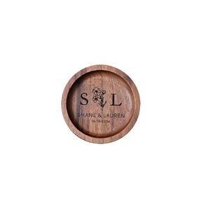 Personalized Wooden Ring Dish – Custom Engagement Ring Holder & Engraved Wedding Gift | Unique Anniversary Gifts for Her - By NorthStar Engraving
