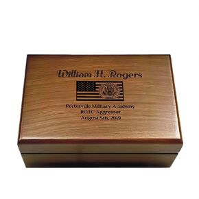 Military Memory Box, Military Memorial Keepsake Box, Army Retirement Box, US Air Force, Navy Marines, Army Veteran, Army Graduation Gift