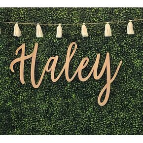 Personalized Wood Sign, Laser Cut. Select Favorite Font, Size and up to 3 Lines per Size. Live Preview.