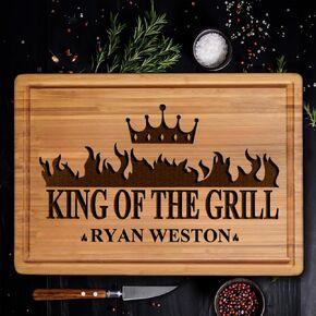 Personalized Grilling Gifts for Men - Custom Fathers Day Gifts for Dad - BBQ Cutting Board Perfact Grill Master Gifts for Him, Dad, Father in Law, Husband 2025