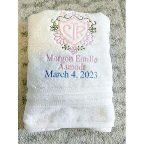 Custom Cross Baptism Towel for Baby Boys and Girls, Byzantine Cross Bathroom Towels Christian, Infant Christening Baptismal Day Gift (Gold)