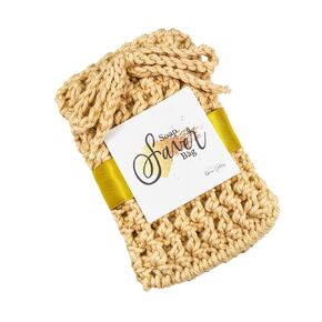 Taupe Cotton Soap Bag - 4.5 in x 3 in - Soap Pouch for Shower - Machine Washable - Fits A Full Sized Bar - 1 Pack