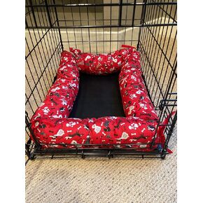 Dog Crate Pillow Bumper in Several Fun Prints