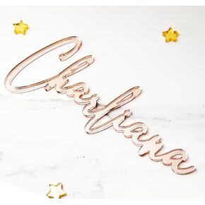 Custom Acrylic Cake Name Plaque | Cake Name Plate Plaque | Made in the USA | Cake Letters | Custom Cake Name Sign | Customizable Cake Topper Decoration for Birthday,BabyShower,Wedding