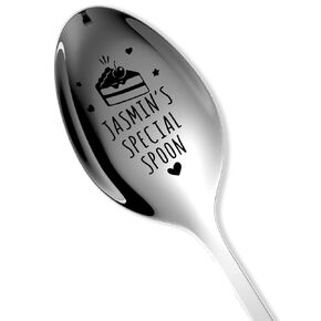 Custom Engraved Name Ice Cream Spoon, Stainless Steel Coffee Spoon, Personalized Birthday Wedding Gifts