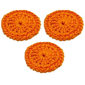 Dish Scrubbies Pack of 3 Non Scratch Nylon Soft and Sturdy for Pots, Frying Pans, Dishes, Stove Tops, Vegetables (White) in Kuwait