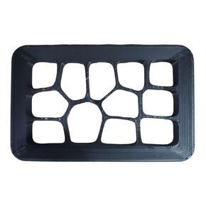 (2) Soap Dish Bar Holder Shower Saver Bathroom Sink Kitchen Self Draining with 12 Slots, Black (Black)