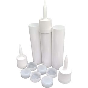 Reusable Empty Caulk Tube - REFILLABLE CAULKING Cartridge 10 oz. - 3 Pack - Made in USA