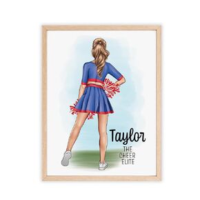Cheer Wall Decor for Girls Bedroom, Personalized Cheerleader Print for Teen Girls, UNFRAMED, Choose Size, Cheer Gift for Senior, Custom Cheerleading Prints Wall Art with Name, Teenager Cheer Gift