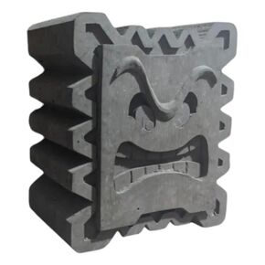 Thwomp Concrete Doorstop, Lawn Ornament or Bookend, 5 lbs, Videogame Inspired