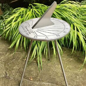 Sundial Stand for Apollo Sundials - Perfect for Sundials for the Garden - Sun dials for outdoors - Handmade of Aircraft Aluminum and Stainless Steel - SUNDIAL NOT INCLUDED