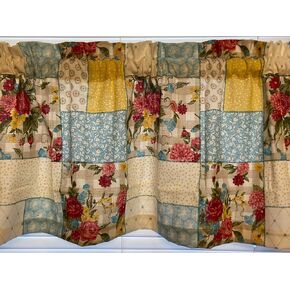 Pioneer Woman Patchwork Vintage Floral Flower Window Treatment Valance Decor