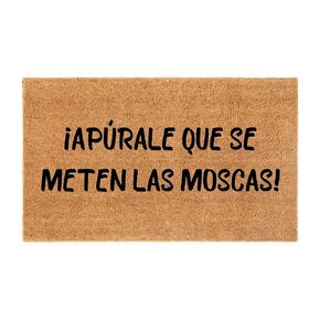 Apúrale que se meten las moscas spanish quote abort - fun felpudo tapete ، heart formority for