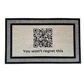 Rick Roll Door Mat | Funny Welcome Mat for Outside | 18 x 30 Rubber Backed Door Mat | Inside Doormat | Housewarming Present | Gag Gift | Front Porch Rug