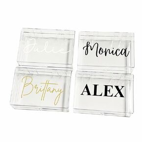Personalized Clear Acrylic Gift Box - Custom Bridesmaid Proposal Empty Box for Party Favors and Unique Gift Ideas
