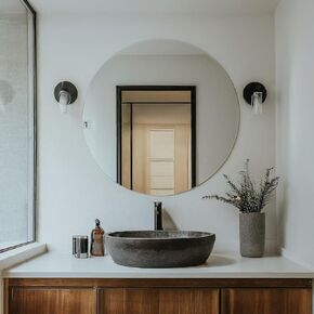 Custom Cut Mirrors - 3/16-1/4" Thick - Beveled Edge, America Mirror by Glass Beveling Service