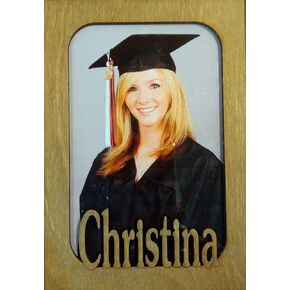 Personalized Laser Cut Name Photo Frame Mat for 5x7 Frame
