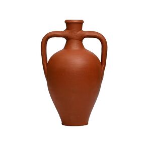 Terracotta Double Handled Amphora Water Jug, Clay Pitcher, Wine Carafe, Home Decor Vase, Pottery Jar, Traditional Kitchen Gift, Fit for DIY!