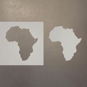 Africa Reusable Mylar Stencil - Art Craft Supplies 4 Inch