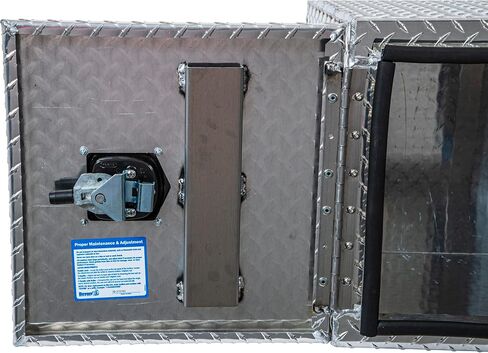 Buyers Products 1705200 Aluminum Diamond Tread Underbody Truck Tool Box With Barn Door Closure, 18 x 18 x 24 Inch, Made in the USA, Silver Contractor Truck Box for Storage & Organization in Saudi Arabia