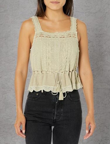 Lucky Brand Women's Vintage Embroidered Lace Bubble Tank in Saudi Arabia
