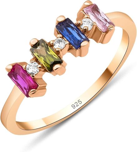 1-6 خاتم Baguette Relainsable Ring ، خاتم الأحجار الكريمة الحد الأدنى ، خاتم الأسرة المصنوع يدويًا ، حلقة مخصصة للذهب الفضي ، هدية مخصصة ، هدية يوم الأم ، حلقة فضية 14K ذهبية و 925 كيلو بايت (3 مواليد أحجار) in Kuwait