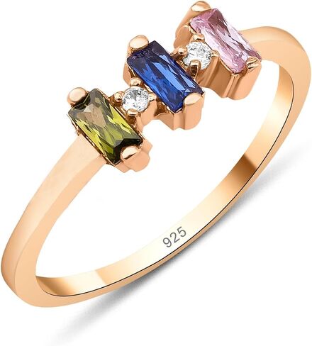 1-6 خاتم Baguette Relainsable Ring ، خاتم الأحجار الكريمة الحد الأدنى ، خاتم الأسرة المصنوع يدويًا ، حلقة مخصصة للذهب الفضي ، هدية مخصصة ، هدية يوم الأم ، حلقة فضية 14K ذهبية و 925 كيلو بايت (3 مواليد أحجار) in Kuwait