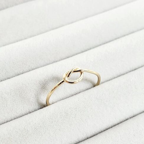 10k Solid Gold Stacking Knot Ring (yellow-gold, 7) in Kuwait