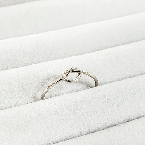 10k Solid Gold Stacking Knot Ring (yellow-gold, 7) in Kuwait