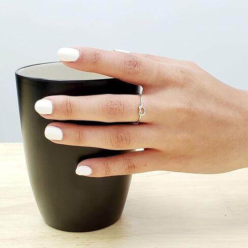 10k Solid Gold Stacking Knot Ring (yellow-gold, 7) in Kuwait