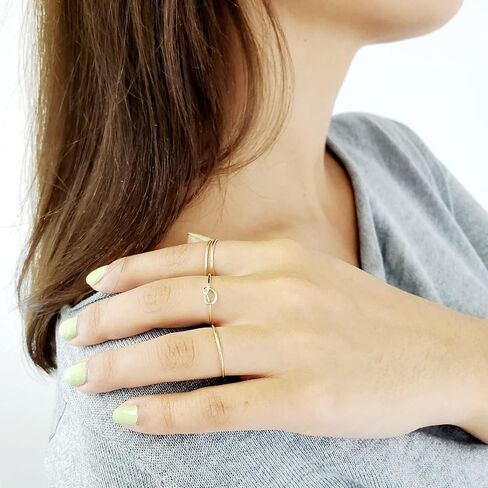 10k Solid Gold Stacking Knot Ring (yellow-gold, 7) in Kuwait