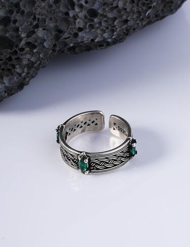 Handmade 925 Silver Stacking Purple Crystal Rings for Women Small Dainty Delicate Everyday Ring Minimalist Personalized Jewelry (Angel Purple) in Saudi Arabia