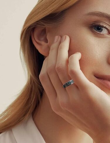 Handmade 925 Silver Stacking Purple Crystal Rings for Women Small Dainty Delicate Everyday Ring Minimalist Personalized Jewelry (Angel Purple) in Saudi Arabia