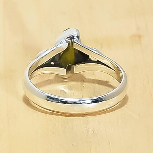 Moldavite Natural Rough Ring 925 Sterling Silver Handmade Jewelry With Certified Gemstone Handmade Rings (6) in Saudi Arabia