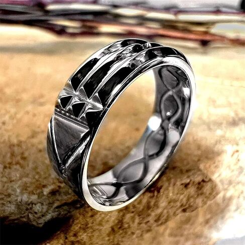 Atlantis Ring 925 Solid Sterling Silver Talisman المصرية المصنوعة يدويًا (5) in Saudi Arabia