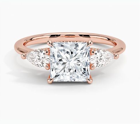 خاتم الخطوبة Moissanite 1.5 CT 10K 14K 18K الذهب و 925 Sterling Silver Solitaire 3 Stone Moissanite Ring هدية عيد الميلاد للنساء (أصفر ، ماركيز) in Kuwait