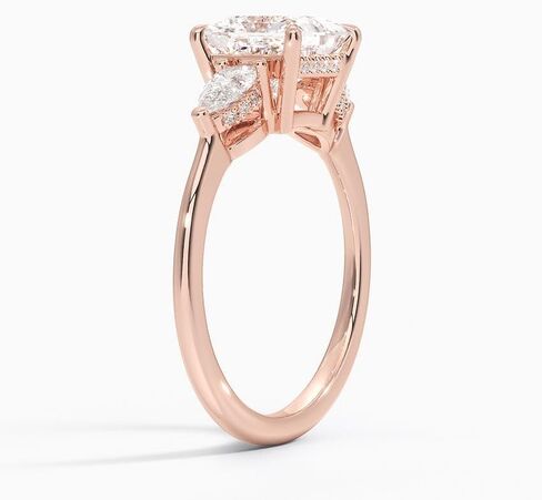 خاتم الخطوبة Moissanite 1.5 CT 10K 14K 18K الذهب و 925 Sterling Silver Solitaire 3 Stone Moissanite Ring هدية عيد الميلاد للنساء (أصفر ، ماركيز) in Kuwait