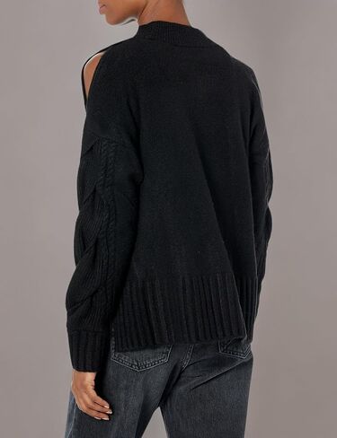 DKNY Women's Mock Neck Split Shoulder Cozy Sweater in Saudi Arabia