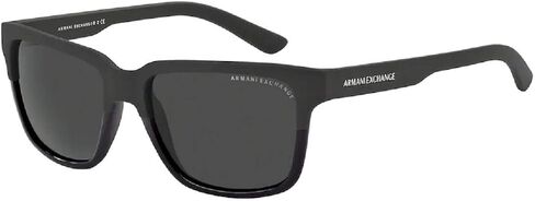 AX4026S 8239Z3 56MM Shiny Transparent Grey / Mirror Silver Polar Square Sunglasses for Men Women + BUNDLE With Designer iWear Complimentary Eyewear Kit, 56 in Saudi Arabia