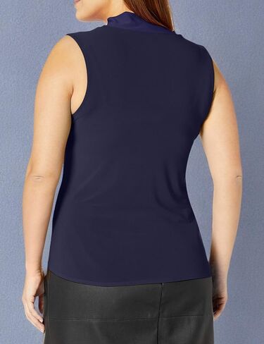 Star Vixen Women's Plus-Size Sleeveless Tieneck Blouse in Saudi Arabia