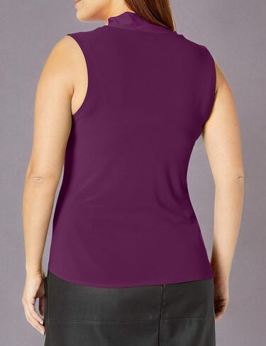 Star Vixen Women's Plus-Size Sleeveless Tieneck Blouse in Saudi Arabia